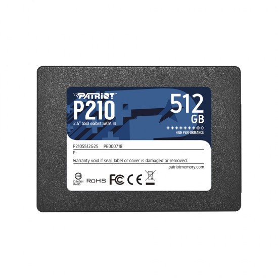 Твърд диск,SSD,Patriot P210 512GB SATA3 2.5